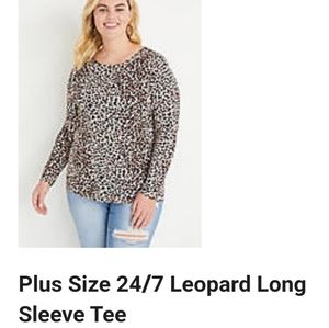 Maurices sz 3 long sleeve leopard print tee